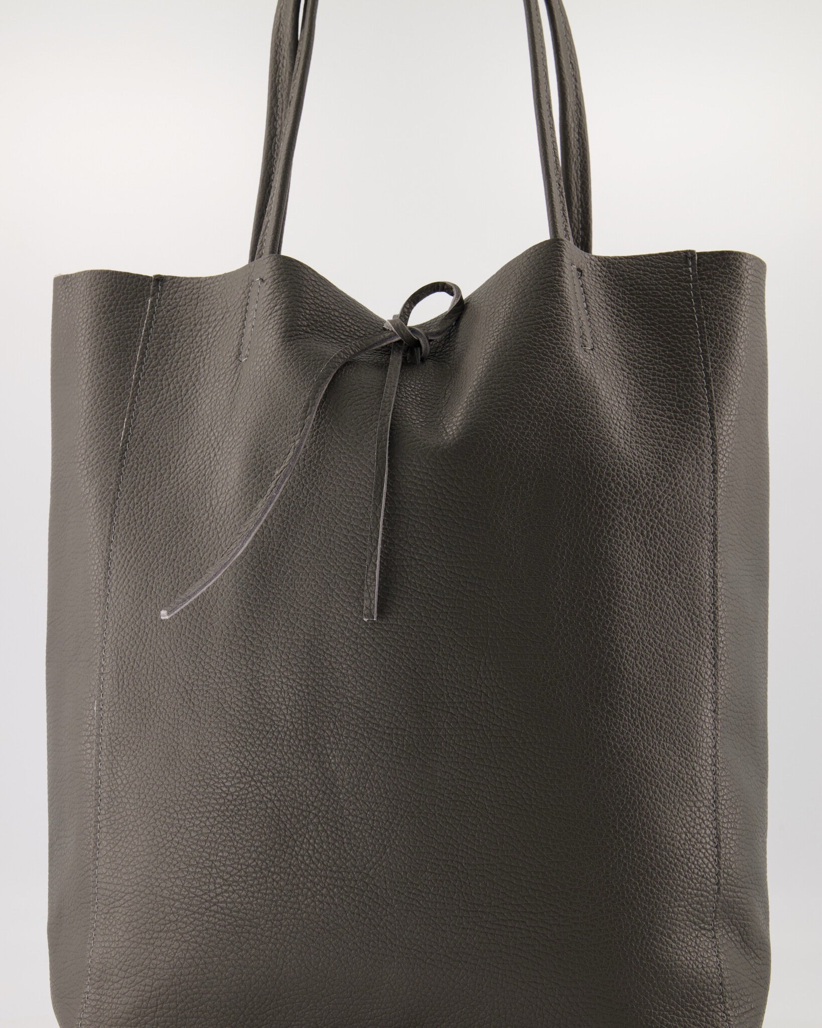 Donker grijze shopper