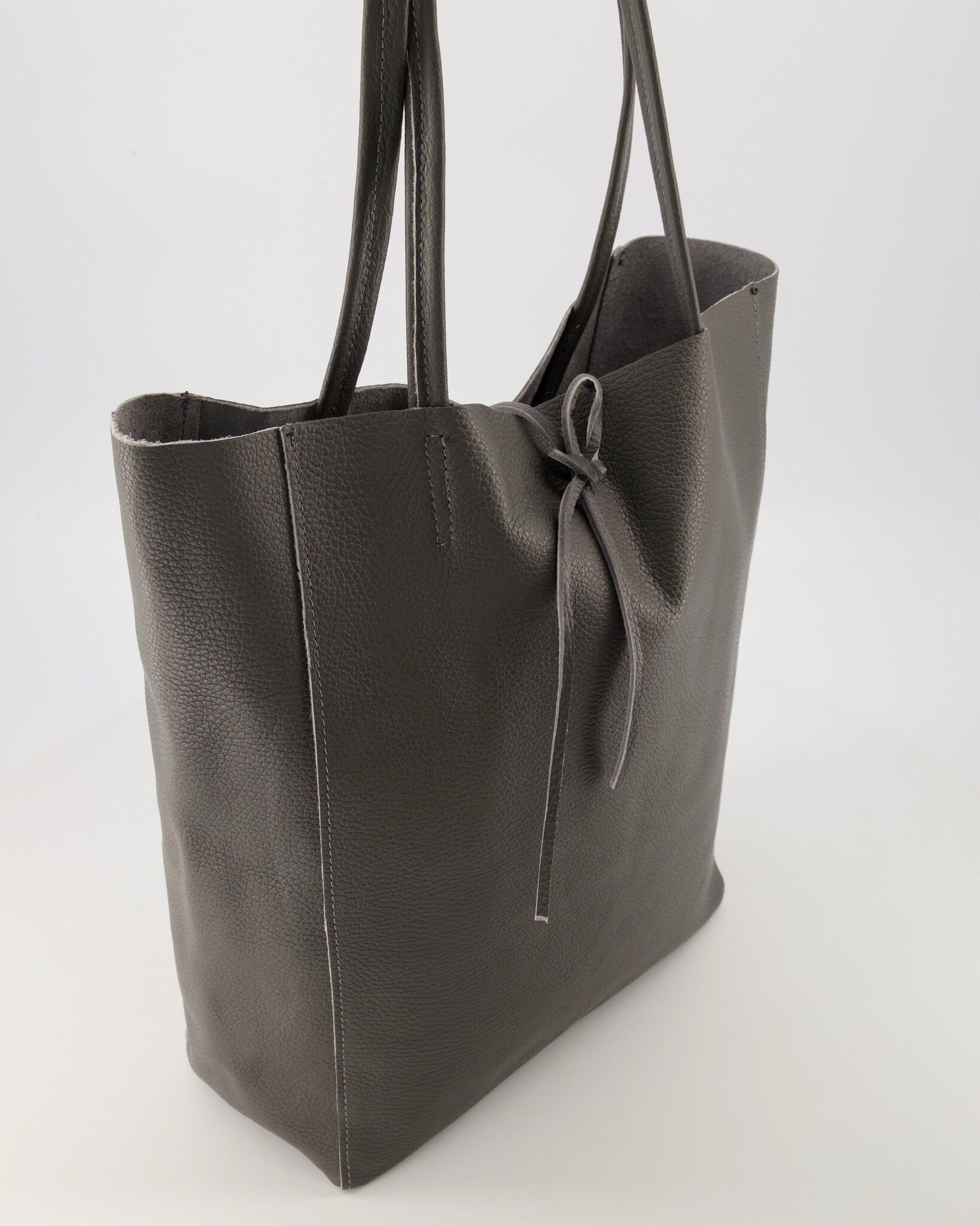 Donker grijze shopper