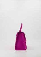 Schattige luxe Fuchsia lederen handtas met handvat